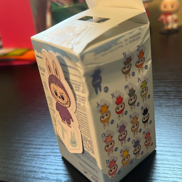 POP MART Labubu V4 The Monsters Pin For Love Alphabet Plush Pendant - Letter T - Picture 9 of 11